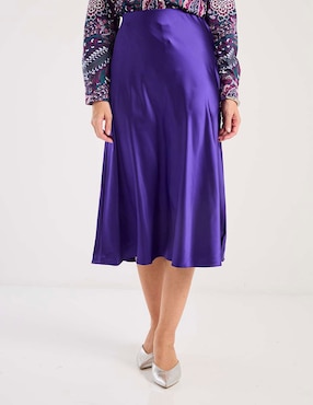 Falda midi Talbots a la cintura