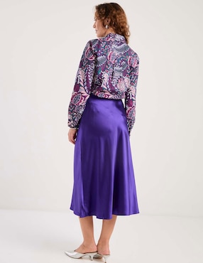 Falda midi Talbots a la cintura