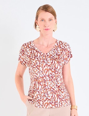 Blusa Damaia Atelier manga corta para mujer