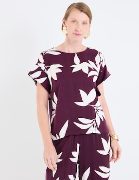 Blusa Damaia Atelier manga corta para mujer