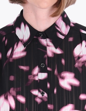Blusa camisera Charme manga larga para mujer