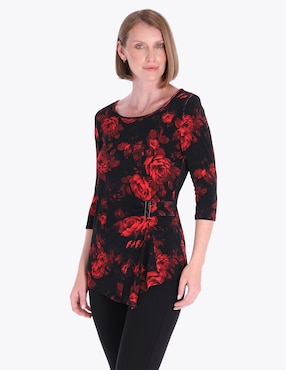 Blusa túnica Charme manga 3/4 para mujer