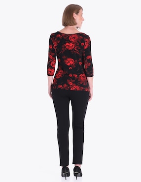 Blusa túnica Charme manga 3/4 para mujer