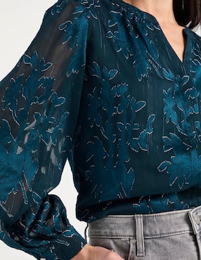 Blusa Chico's manga larga para mujer