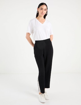 Pants straight Chico's con elástico para mujer