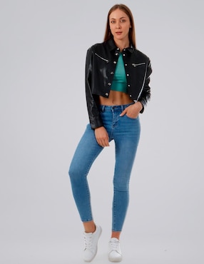 Chamarra para motociclista American College USA impermeable para mujer