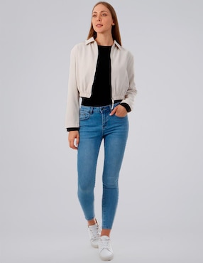 Chamarra casual American College Usa impermeable para mujer