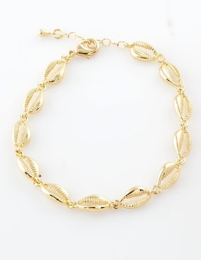 Pulsera Yoiko Conchelia con acabado baño de oro 18 K
