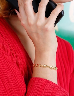 Pulsera Yoiko Conchelia con acabado baño de oro 18 K