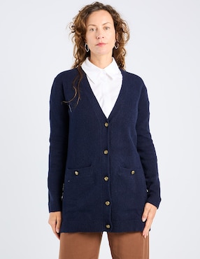 Suéter Talbots cuello V para mujer