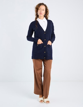 Suéter Talbots cuello V para mujer