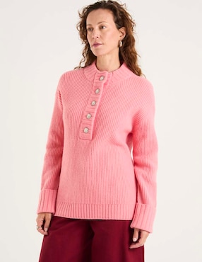 Suéter Talbots cuello redondo para mujer