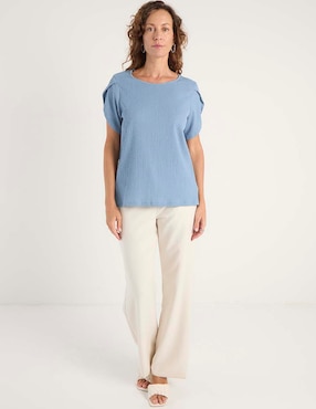 Playera manga corta Morango cuello redondo para mujer