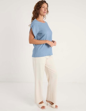 Playera manga corta Morango cuello redondo para mujer