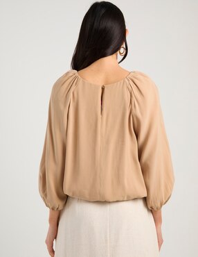 Blusa Lorenza Blau manga larga para mujer