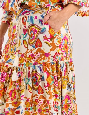 Falda crop Lorenza Blau a la cintura