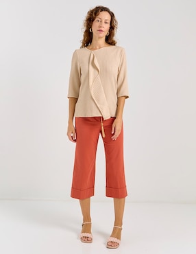 Pantalón capri Lorenza Blau regular para mujer