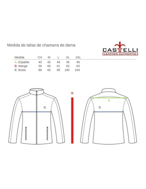 Chamarra Castelli Leather Authentic de piel para mujer