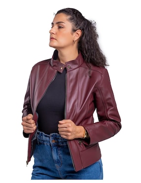 Chamarra Castelli Leather Authentic de piel para mujer