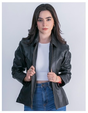 Chamarra Castelli Leather Authentic de piel para mujer
