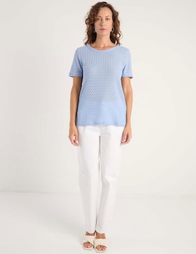 Playera manga corta Morango cuello redondo para mujer