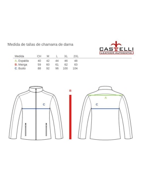 Chamarra casual Castelli Leather Authentic resistente al agua de piel para mujer