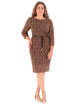 Vestido a la rodilla casual Duplan Petite para mujer