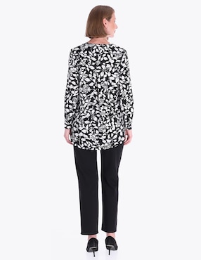 Blusa camisera Charme manga larga para mujer