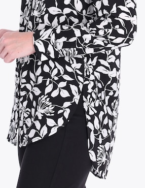 Blusa camisera Charme manga larga para mujer