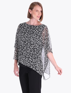 Blusa túnica Charme manga al codo para mujer