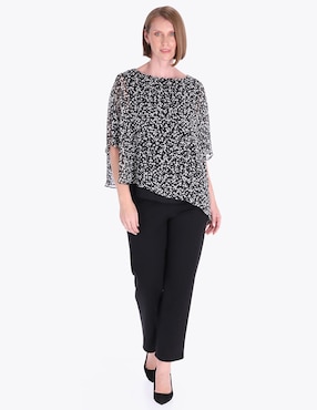 Blusa túnica Charme manga al codo para mujer