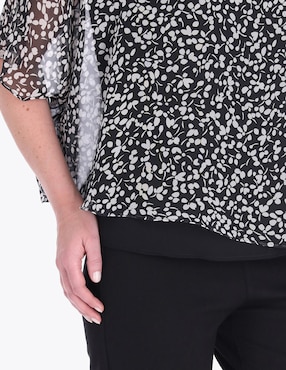 Blusa túnica Charme manga al codo para mujer