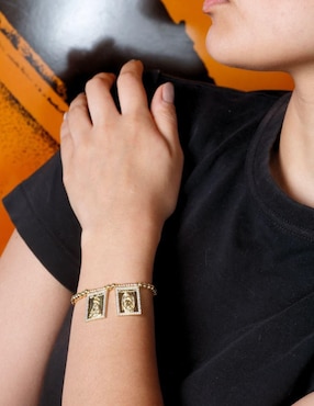 Pulsera Yoiko 18 k Oravita con acabado baño de oro