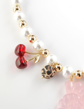 Collar de caracol Yoiko Garden Pop de baño de oro 18 K