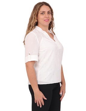 Blusa Duplan Petite manga 3/4 para mujer