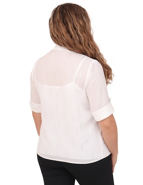 Blusa Duplan Petite manga 3/4 para mujer