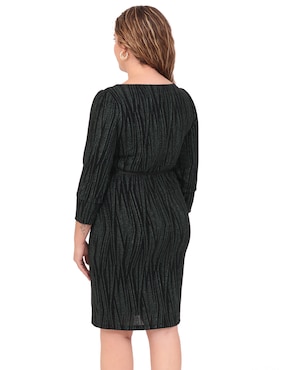 Vestido a la rodilla de fiesta Duplan Petite escote regular