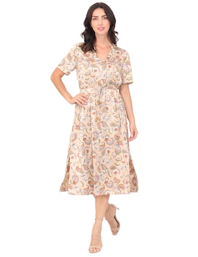 Vestido midi casual Duplan Calabria para mujer
