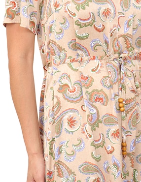 Vestido midi casual Duplan Calabria para mujer