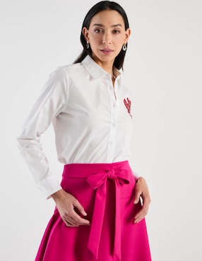 Blusa camisera Chico's manga larga para mujer