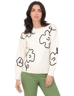 Suéter Duplan cuello redondo para mujer