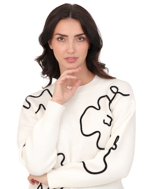 Suéter Duplan cuello redondo para mujer