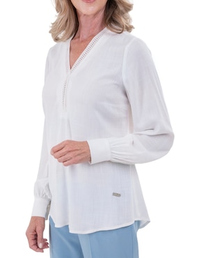 Blusa Chaps manga larga para mujer