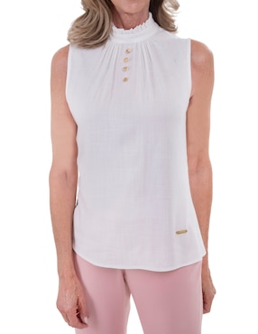 Blusa Chaps sin manga para mujer