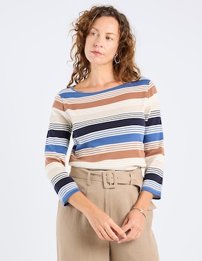 Blusa Talbots manga 3/4 para mujer