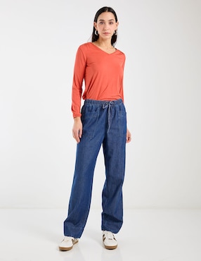 Pantalón relaxed Talbots wide leg para mujer