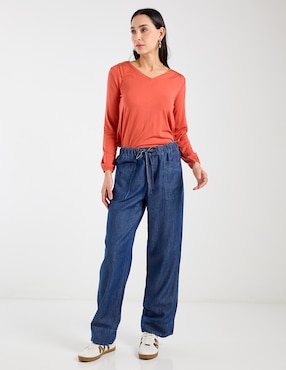 Pantalón relaxed Talbots wide leg para mujer