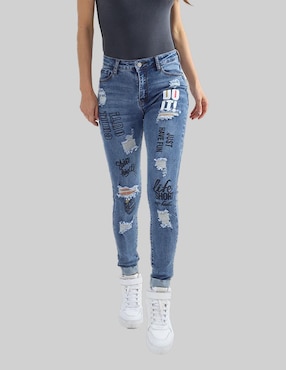 Jeans slim American College Usa para mujer