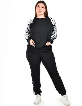 Conjunto deportivo regular Roman Fashion con elástico para mujer