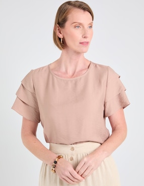 Blusa Damaia Atelier manga corta para mujer